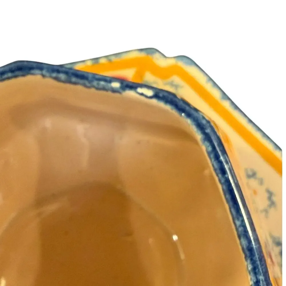French Vire Faience Vintage Tray Teapot Cups Sugar Cream Covered Dish-9 PC Set - Picture 12 of 14